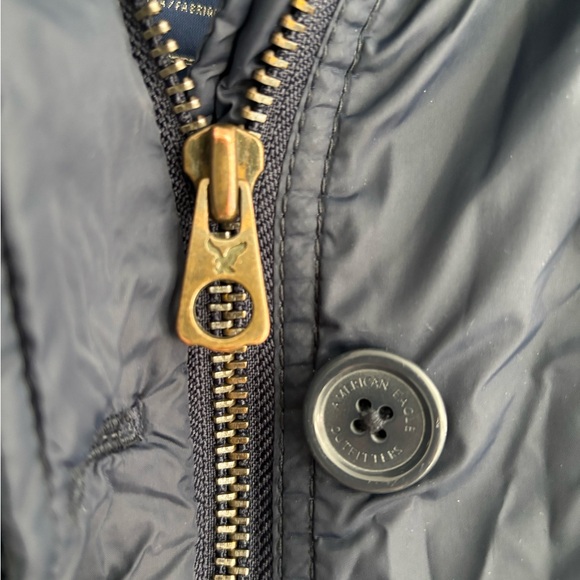 American Eagle Outfitters Navy Quilted Puffer Jacket - Picture 6 of 10